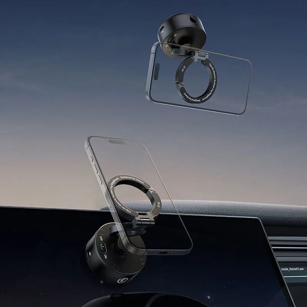 Тримач з електроприсоскою Ulanzi ULANZI SK-22 Electric suction cup bracket for mobile phones Black M096 фото