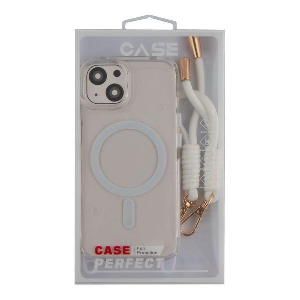 Чохол TPU+PC LanyardCase with MagSafe для iPhone 15 White 214-03165 фото