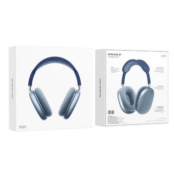 Бездротові накладні навушники BOROFONE BO22 Elegant BT headphones Blue 6941991101700 фото