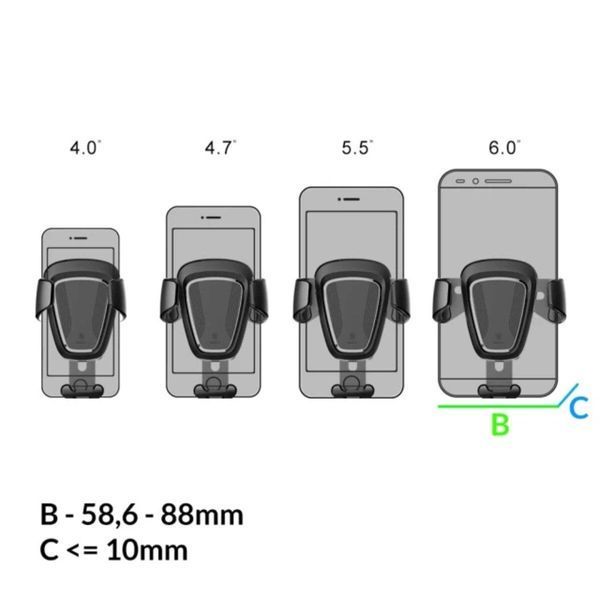 Держатель для мобильного Baseus Gravity Car Mount Black 656-00426 фото