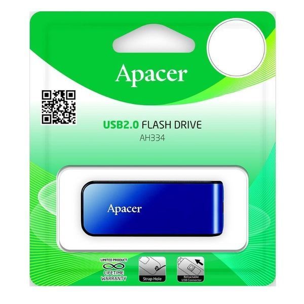 Флеш-накопичувач Apacer USB 2.0 AH334 64Gb Blue AP64GAH334U-1 фото