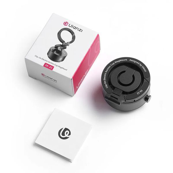 Тримач з електроприсоскою Ulanzi ULANZI SK-22 Electric suction cup bracket for mobile phones Black M096 фото