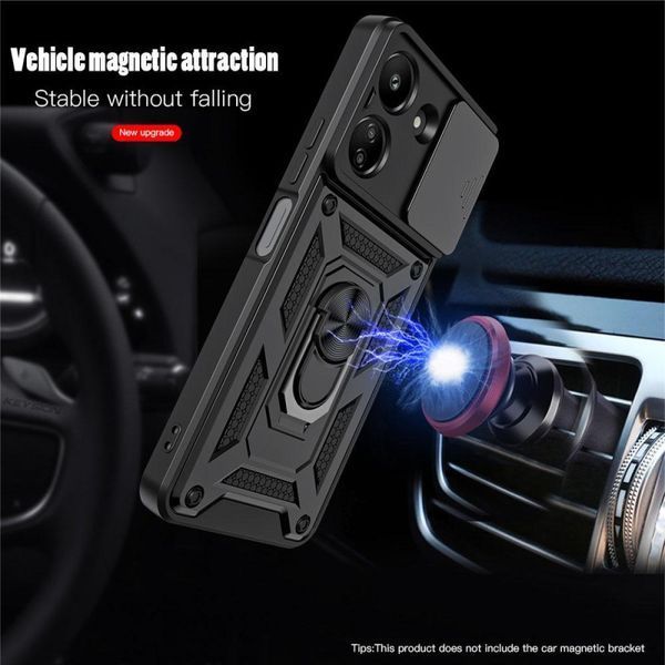 Ударостійкий чохол Camshield Serge Ring для Xiaomi Redmi 13C / Poco C65 Black 777-04455 фото
