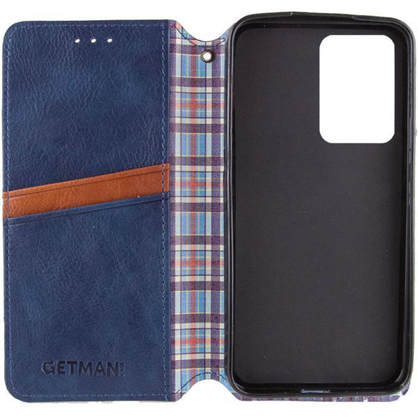 Шкіряний чохол-книжка GETMAN Cubic для Xiaomi Poco F5 / Note 12 Turbo Синій 555-01809 фото