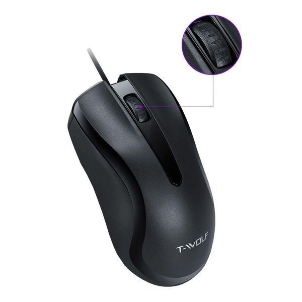 USB Мышь TWolf V12 Черный 656-02706 фото