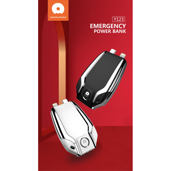 Павербанк WUW Y123 MINI 1500mAh Type-C/Lightning Черный 216-00052 фото