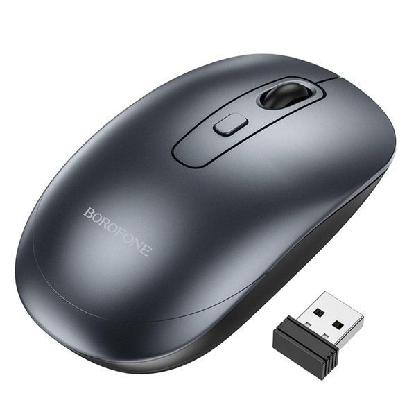 Манипулятор мышь BOROFONE BG13 Winner 2.4G business wireless mouse Black Metal Gray 656-03237 фото