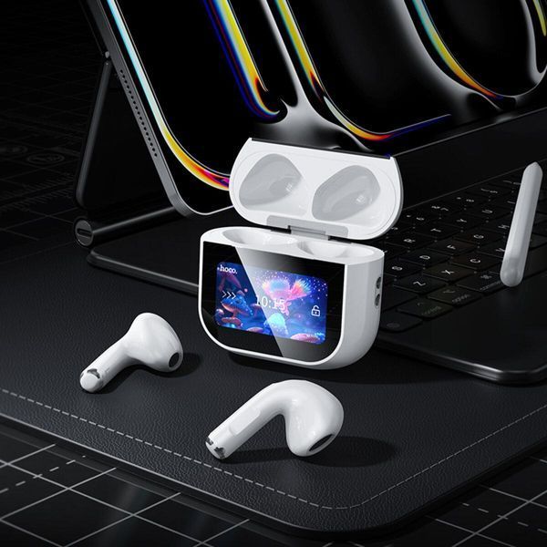 Бездротові навушники HOCO EW82 Sparkle true wireless touch screen BT headset White 656-03907 фото