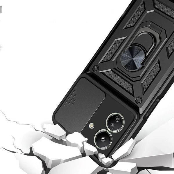 Ударостійкий чохол Camshield Serge Ring для Xiaomi Redmi 13C / Poco C65 Black 777-04455 фото