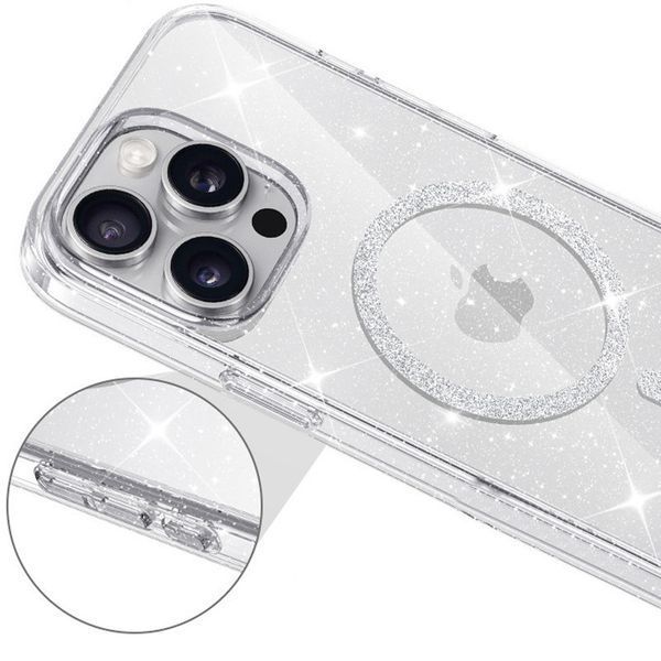 Чохол TPU Eclipse Sparkle (MagFit) для Apple iPhone 15 Pro (6.1") Clear 214-03775 фото