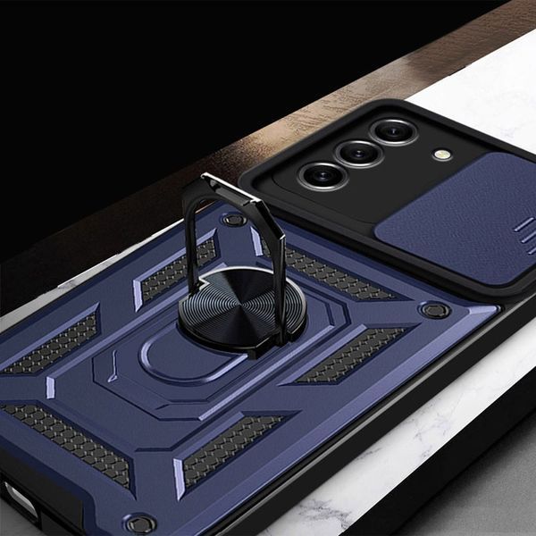 Ударопрочный чехол Camshield Serge Ring для Samsung Galaxy S22 Blue 777-04426 фото
