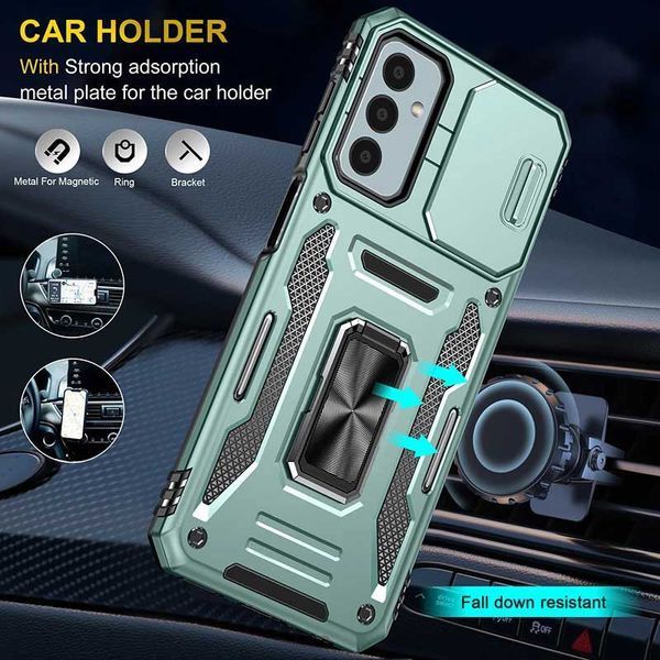 Ударопрочный чехол Camshield Army Ring для Samsung Galaxy A24 4G Light Green 777-05074 фото