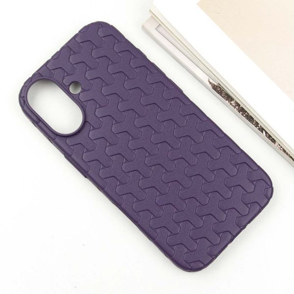 Чехол TPU Weaving для iPhone 16 (6.1") Purple 555-00324 фото