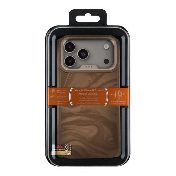 Чохол Kajsa Glamorous Collection Fluid Art with MagSafe для iPhone 17 Pro Max Desert Gold O-Ring 2020000507611 фото