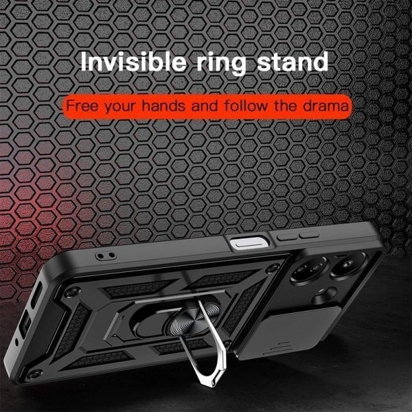 Ударостійкий чохол Camshield Serge Ring для Xiaomi Redmi 13C / Poco C65 Black 777-04455 фото