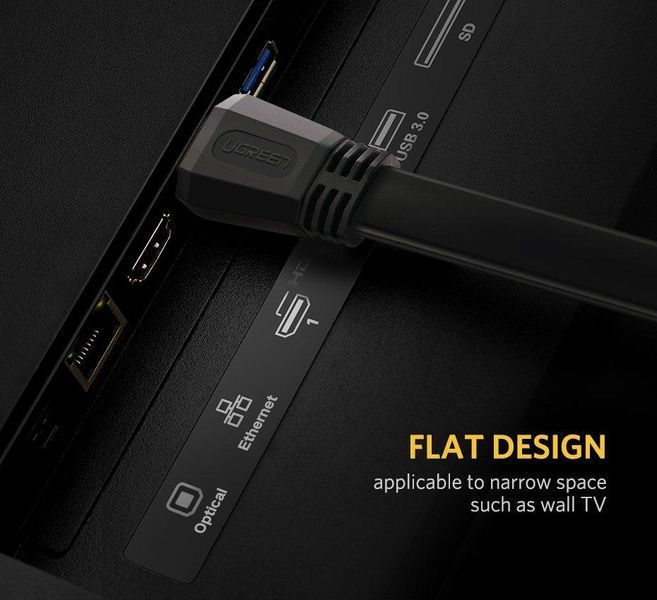 Кабель UGREEN ED015 HDMI Flat Cable 5m (UGR-50821) UGR-50821 фото