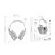 Беспроводные наушники BOROFONE BO22 Plus Elegant BT headphones Silver 656-01585 фото 4