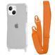 Чехол WAVE Clear Case With Strap для Iphone 14 Orange 208-05257 фото 1