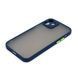 Силіконовий чохол з закритою камерою Avenger Totu для iPhone 12 Navy Blue 208-00678 фото