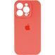 Силіконовий чохол з закритою камерою для iPhone 16 Pro Max Peach 666-01319 фото