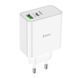 Мережевий зарядний пристрій HOCO C113A Awesome PD65W dual port(1A1C) charger White 6931474790910 фото 1