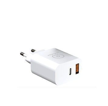 Мережевий зарядний пристрій WUW-C172 20W PD USB-C + USB QC3.0 18W black 6972573335381 фото
