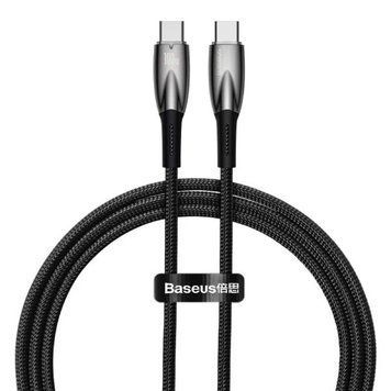 Кабель Baseus Glimmer Series Fast Charging Data Cable Type-C to Type-C 100W 1m Black CADH000701 фото