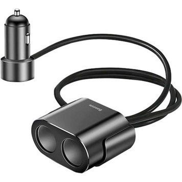 Автомобільний зарядний пристрій Baseus High Efficiency One to Two Cigarette Lighter Black 656-00273 фото