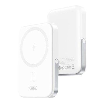 Power Bank XO PR242 PD20W Magnetic wireless 15W Type-C with U-shaped holder 5000mAh Белый 656-01509 фото