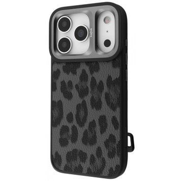 Чохол Kajsa Leopard Pattern with Magnetic Ring iPhone 17 Pro Max Black 656-08215 фото