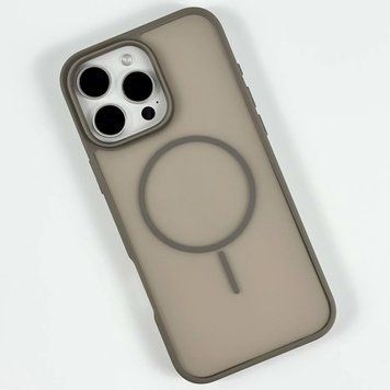 Силіконовий чохол Matte Color Case With Magnetic Thin Circle для iPhone 16 Pro Max Grey 214-03094 фото