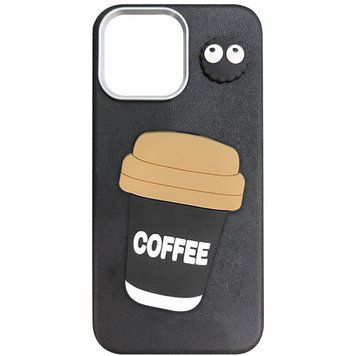 Чехол TPU Leather Toys для iPhone 16e\17e (6.1") Coffee / Black 555-00772 фото