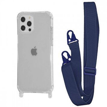 Чохол WAVE Clear Case With Strap для Iphone 12/12 Pro Midnight Blue 208-05213 фото