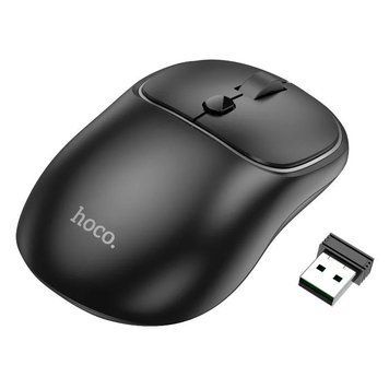 Манипулятор мышь HOCO GM25 Royal dual-mode business wireless mouse Dark Night Black 6942007608527 фото
