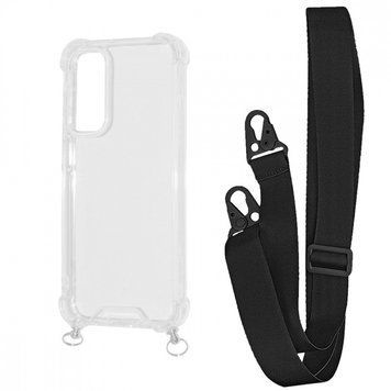 Чехол WAVE Clear Case With Strap для Samsung Galaxy A25 Black 208-05163 фото