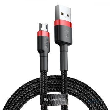 Кабель Baseus Cafule Cable USB For Micro 1.5A 2m Red+Black CAMKLF-C91 фото