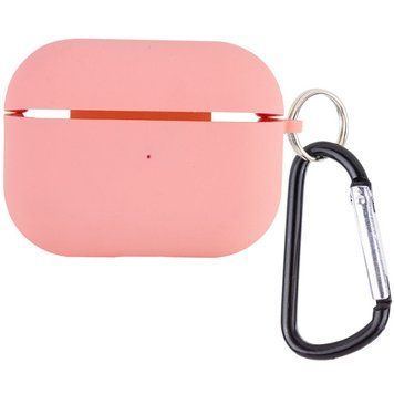 Силиконовый футляр с микрофиброй для наушников Airpods 4 Pink 203-00366 фото