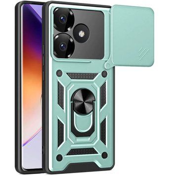 Ударопрочный чехол Camshield Serge Ring для Xiaomi Poco F6 Green 777-04339 фото