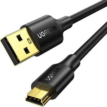 Перехідник UGREEN US132 USB 2.0 A Male to Mini 5 Pin Male Cable 1m (Black)(UGR-10355) UGR-10355 фото