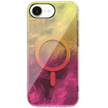 Чохол TPU Shiny Mountain (MagFit) для Apple iPhone 16e\17e (6.1") Yellow / Pink 555-02864 фото