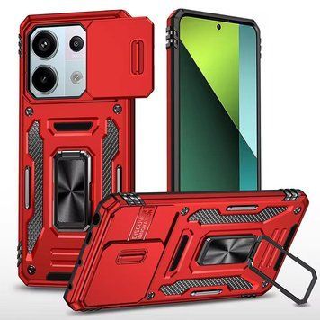 Ударопрочный чехол Camshield Army Ring для Xiaomi Poco X6 Pro Red 777-04980 фото