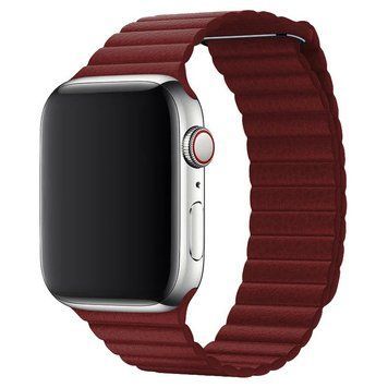 Шкіряний ремінець Leather Loop для Apple Watch 38/40/41 mm Maroon 212-00908 фото