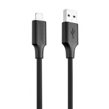 Кабель Proove Striped Silicone USB to Lightning (1m) Black CCSS00001101 фото