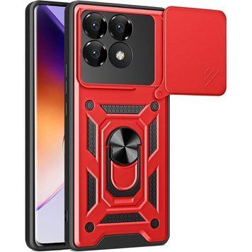 Ударопрочный чехол Camshield Serge Ring для Xiaomi Poco F6 Pro Red 777-04334 фото