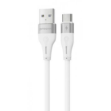 Кабель Proove Soft Silicone USB to Type-C 2.4A (1m) white 656-02595 фото