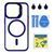 Чохол TPU+PC+Metal Stand Case with MagSafe and Camera Lenses для iPhone 13 Pro Dark Blue 214-03670 фото