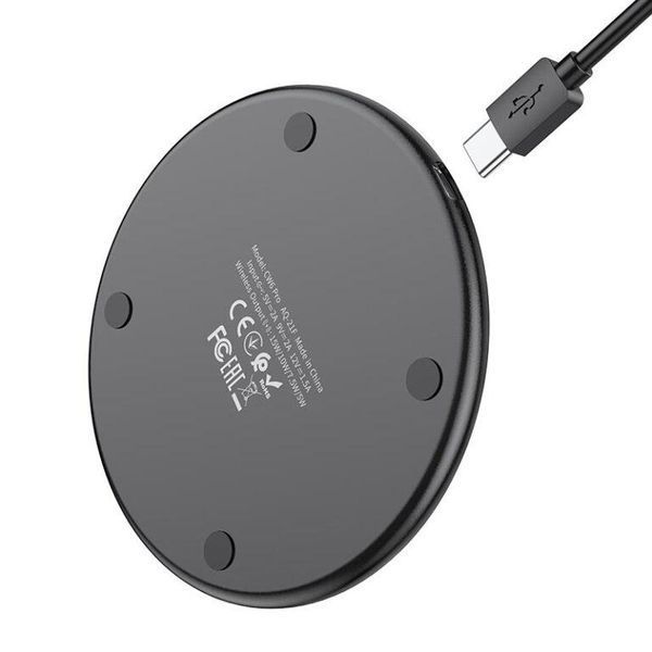 Бездротовий зарядний пристрій HOCO CW6 Pro Easy 15W charging wireless fast charger Black 6931474755032 фото