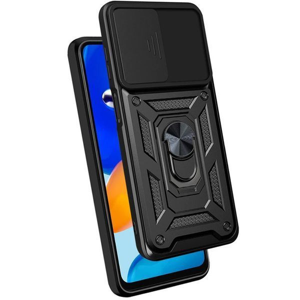 Ударопрочный чехол Camshield Serge Ring для Xiaomi Redmi Note 11 (Global) / Note 11S Black 777-04629 фото
