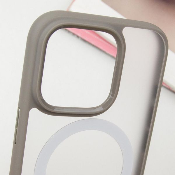 TPU+PC чохол Blueo Skin Friendly Frosted with MagSafe для Apple iPhone 16 Pro (6.3") Grey 777-07924 фото