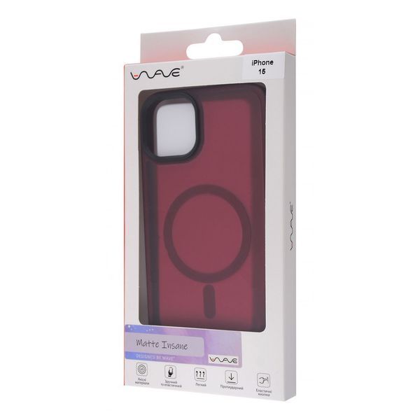 Чохол WAVE Matte Insane Case with Magnetic Ring для iPhone 15 Green 656-07847 фото